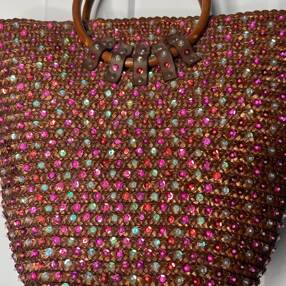 Victoria's Secret Multicolor Jeweled Tote Bag - Picture 2 of 7